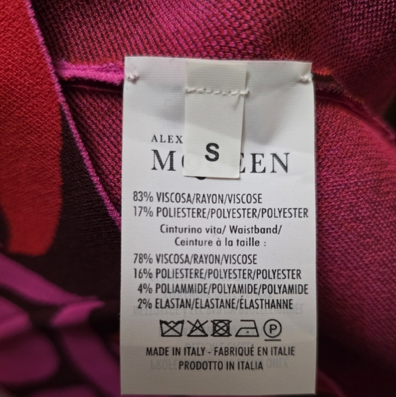 Alexander McQueen Floral Scuba Pencil Skirt Size S - Picture 9 of 10